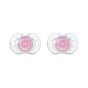 Tommee Tippee Air Style Orthodontic 6-18m Soother 2pc - Pink