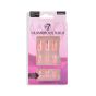W7 Glamorous False Nails With Glue Pink Bell 24 Pcs