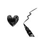 W7 Love liquid Eyeliner & Heart Stamp 1ml - Black