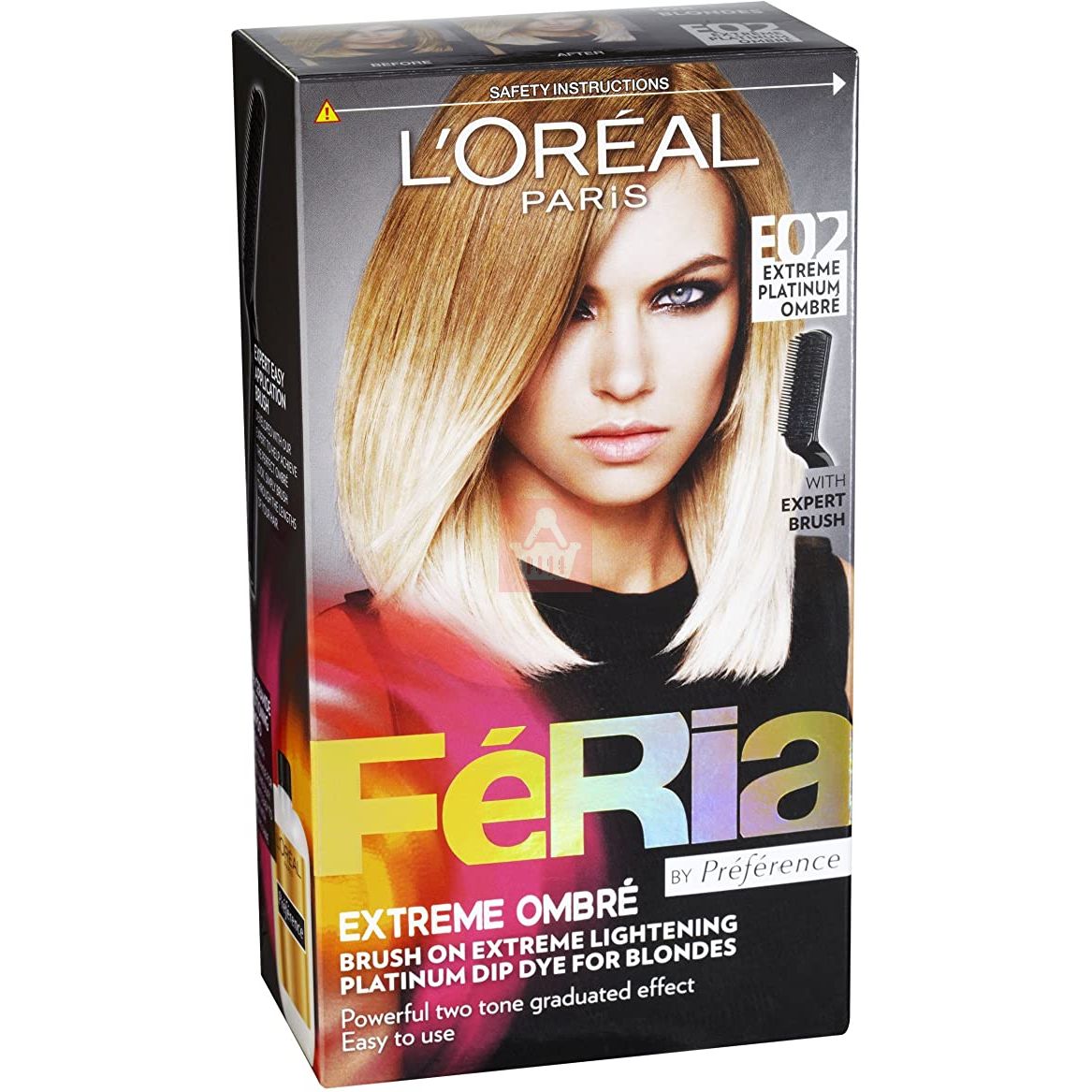 L'oreal - Feria Hair Colour - E02 Extreme Platinum Ombre