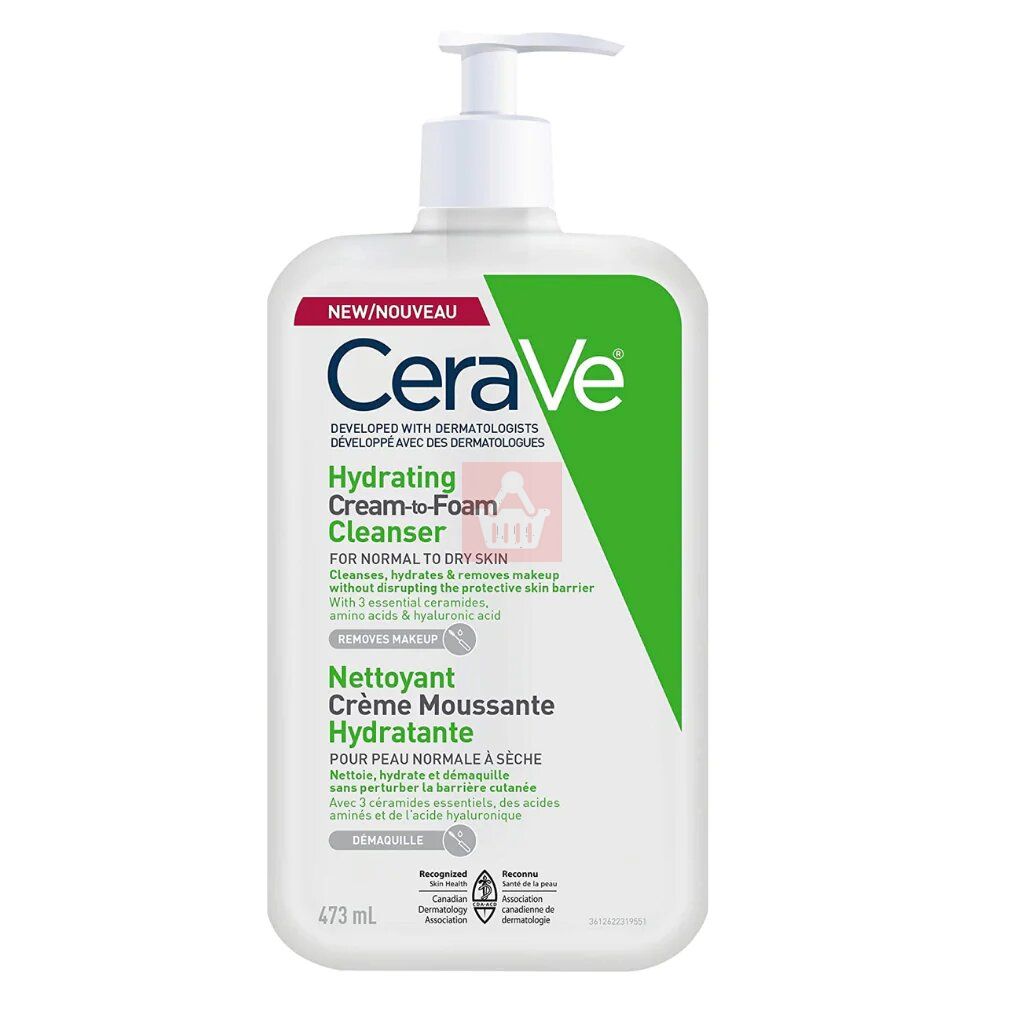 Cerave Hydrating Cream to Foam Facial Cleanser 473ml