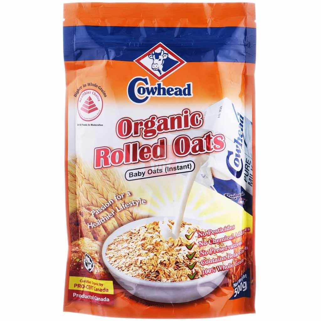 Cowhead Organic Baby Rolled Oats 500gm (Canada)