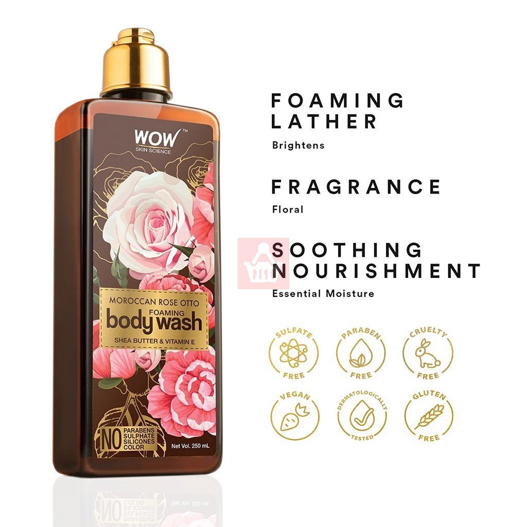 Wow Skin Science Rose Otto Foaming Body Wash 250ml