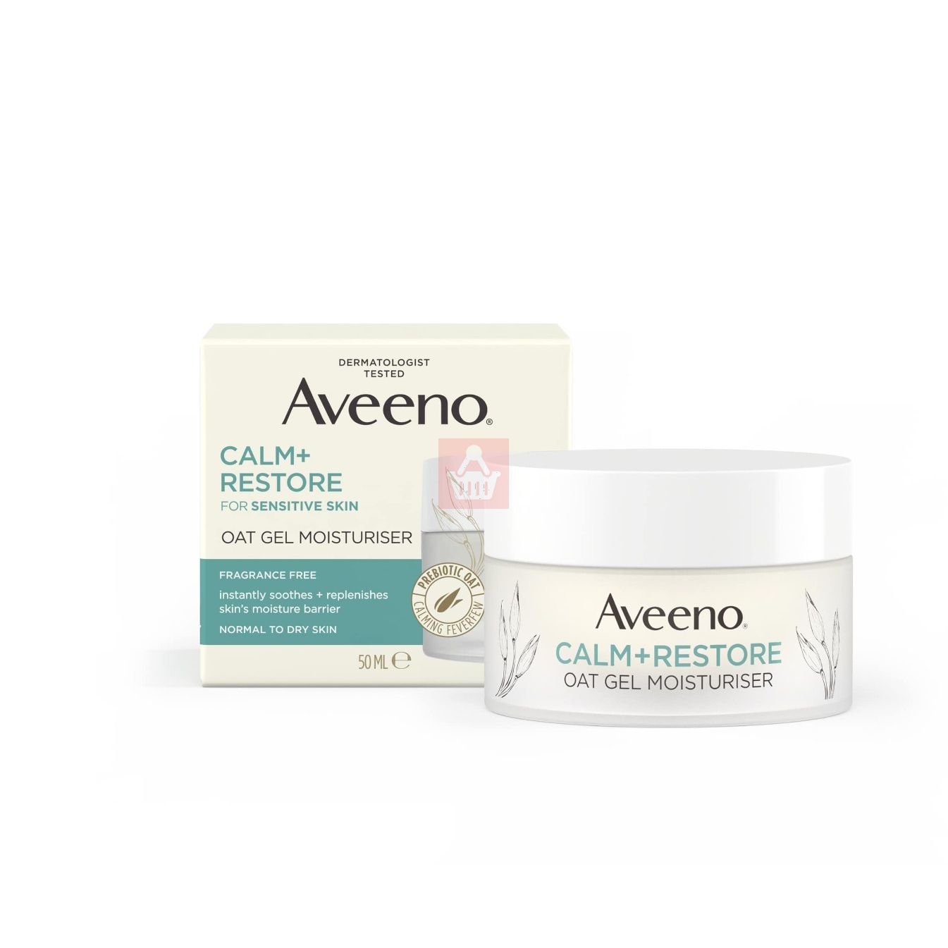 Aveeno Calm + Restore Oat Gel Facial Moisturizer for Sensitive Skin 50 ml