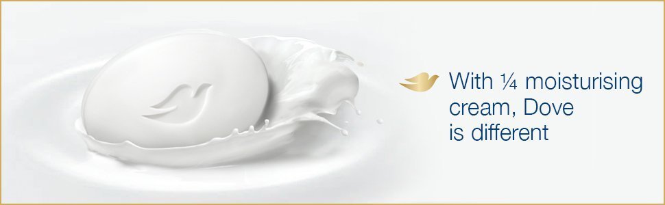 With ¼ moisturising cream, Dove is different