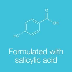 Formulated with salicylic acid
