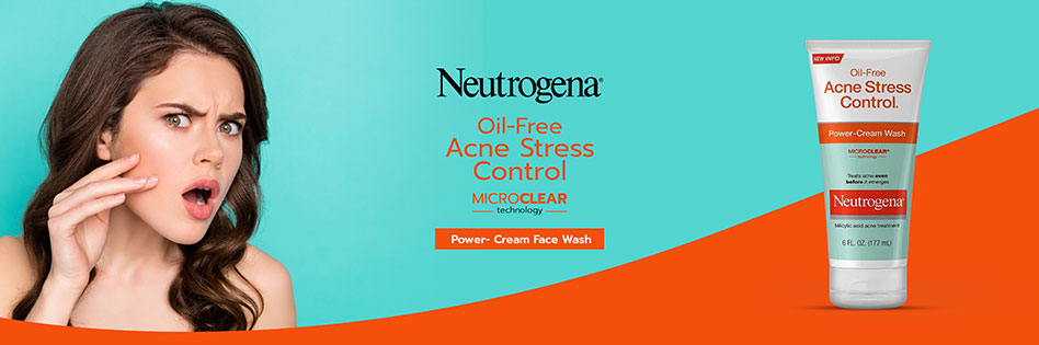 Neutrogena Oil-Free Acne Stress Control Salicylic Acid Power Cream Face Wash