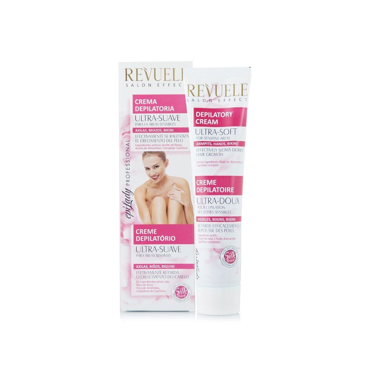 Revuele Ultra Soft Hair Removal Cream For Sensitive Areas With Rose Oil, Almond Oils And Capislow Complex