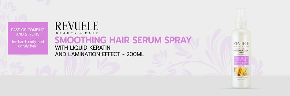 Revuele Smoothing Hair Serum Spray With Liquid Keratin And Lamination Effect