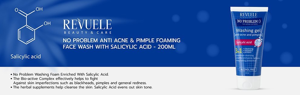 Revuele No Problem Anti Acne & Pimple Face Wash Gel With Salicylic Acid