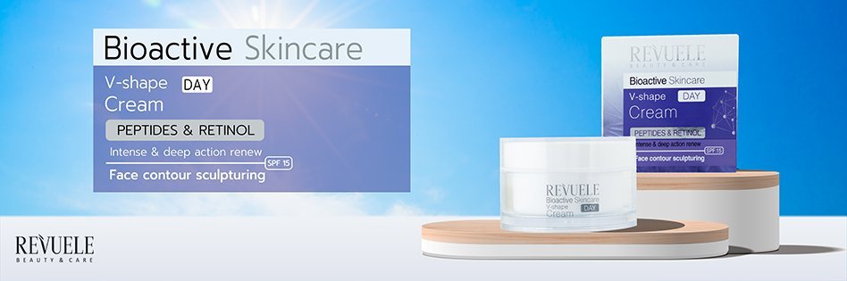 Revuele Bio Active Skin Care Peptides & Retinol V-Shape Day Cream With SPF 15