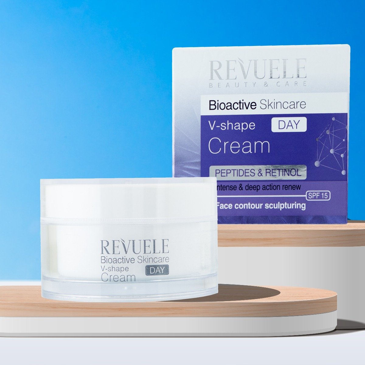 Revuele Bio Active Skin Care Peptides & Retinol V-Shape Day Cream With SPF 15