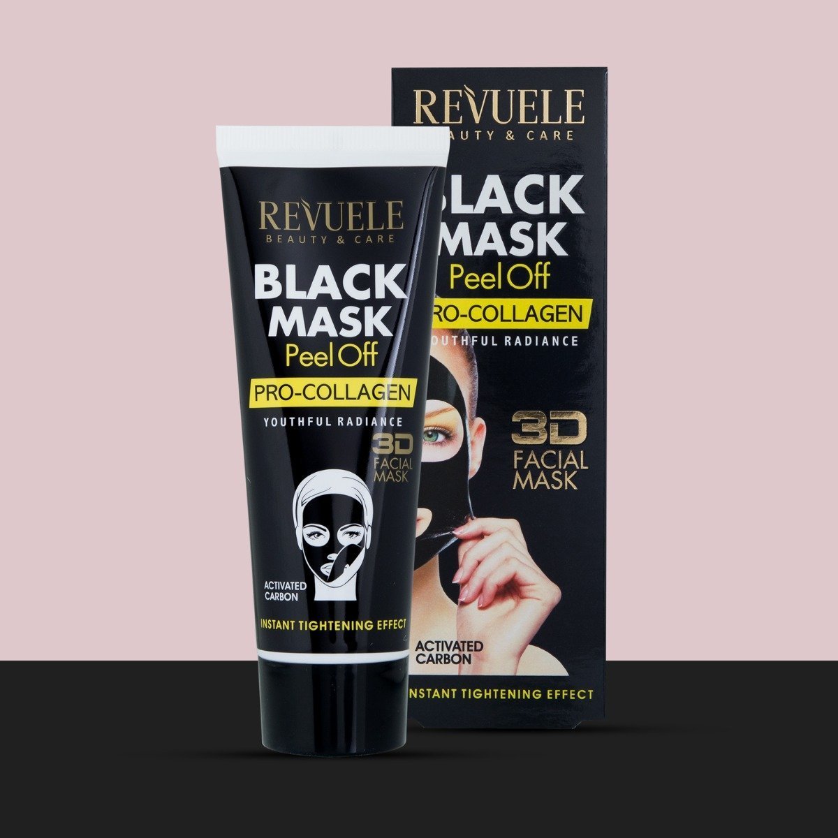 Revuele Youthful Radiance 3D Black Peel Off Face Mask With Pro Collagen