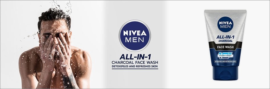 Nivea Men All-In-1 Charcoal Face Wash 