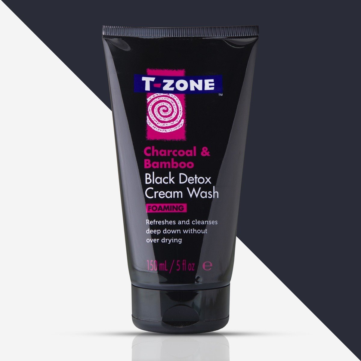 TZone Charcoal & Bamboo Black Detox Cream Wash 150ml