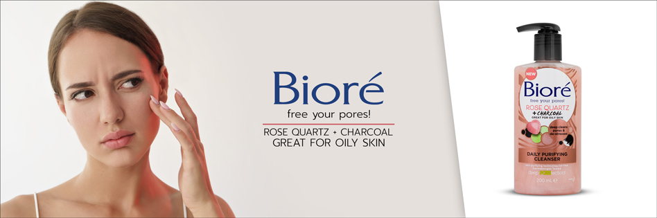 Biore Rose & Charcoal Daily Purifying Cleanser