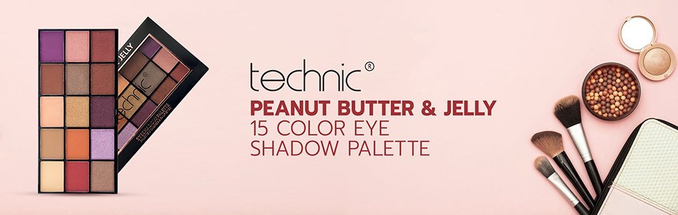 Technic 15 Color Eye Shadow Palette - Peanut Butter & Jelly