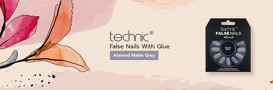 Technic Stiletto 24 False Nails With Glue - Matte Burgundy