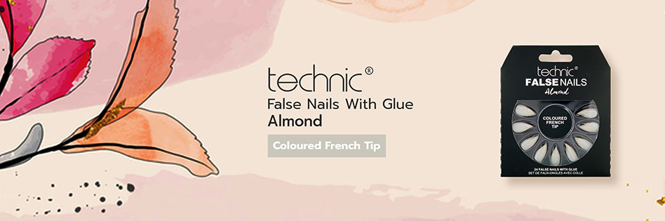 Technic Stiletto 24 False Nails With Glue - Matte Burgundy