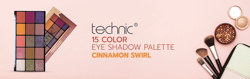 Technic 15 Color Eyeshadow Palette Cinnamon Swirl