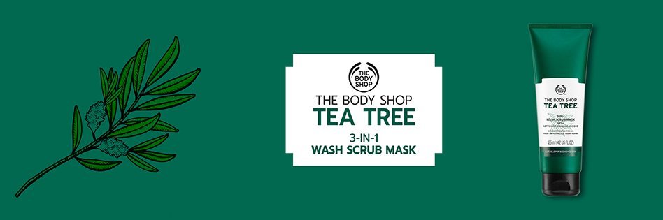 The Body Shop Tea Tree 3 In 1 Wash Scrub Mask