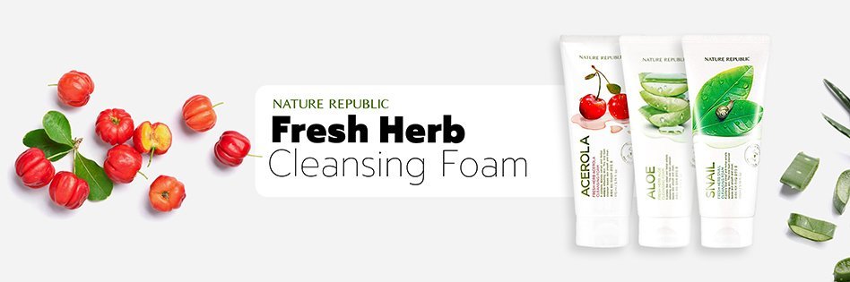 Nature Republic Fresh Herb Acerola Cleansing Foam