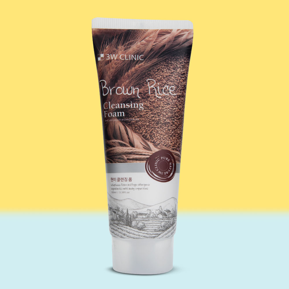 3W Clinic Brown Rice Cleansing Foam