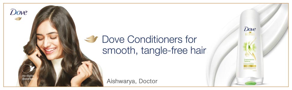 Dove conditioners for smooth, tangle-free hair