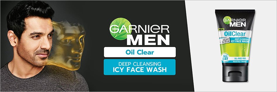 Garnier Men Oil Clear Deep Cleansing Clay D-tox Icy Face Wash