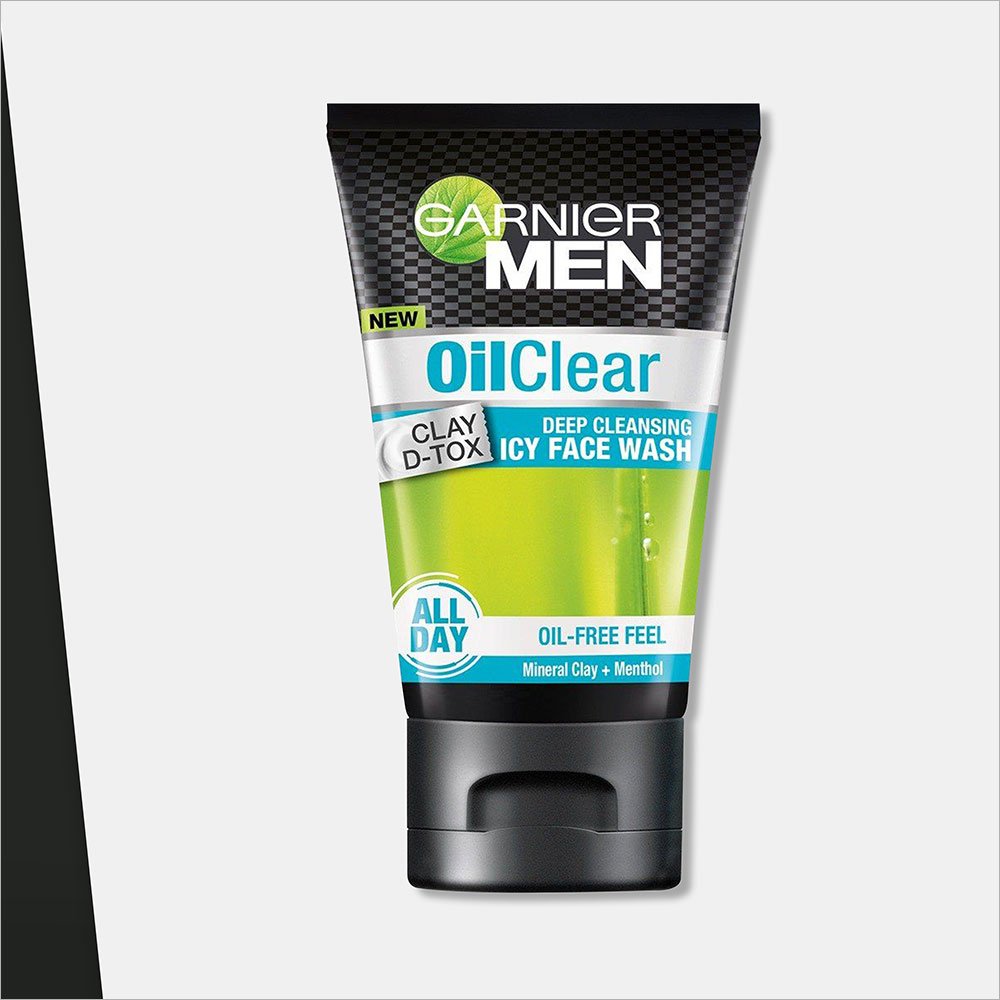 Garnier Men Oil Clear Deep Cleansing Clay D-tox Icy Face Wash