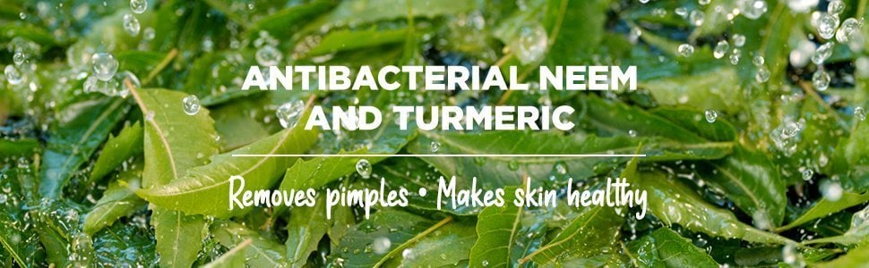 Antibacterial neem and trumeric, Removes pimples, makes skin healthy.