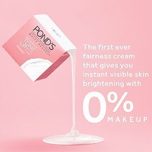 First ever fairness cream that gives you instant visible skin brightening with 0% makeup