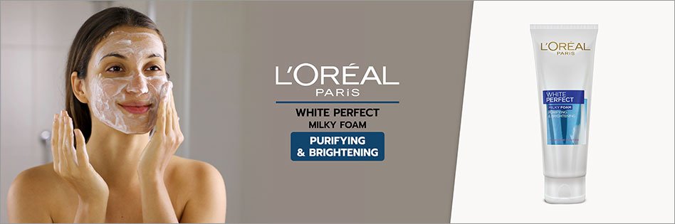 Loreal White Perfect Purifying & Brightening Milky Foaming Facewash