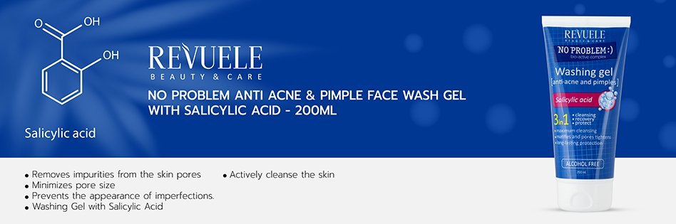 Revuele No Problem Anti Acne & Pimple Face Wash Gel With Salicylic Acid