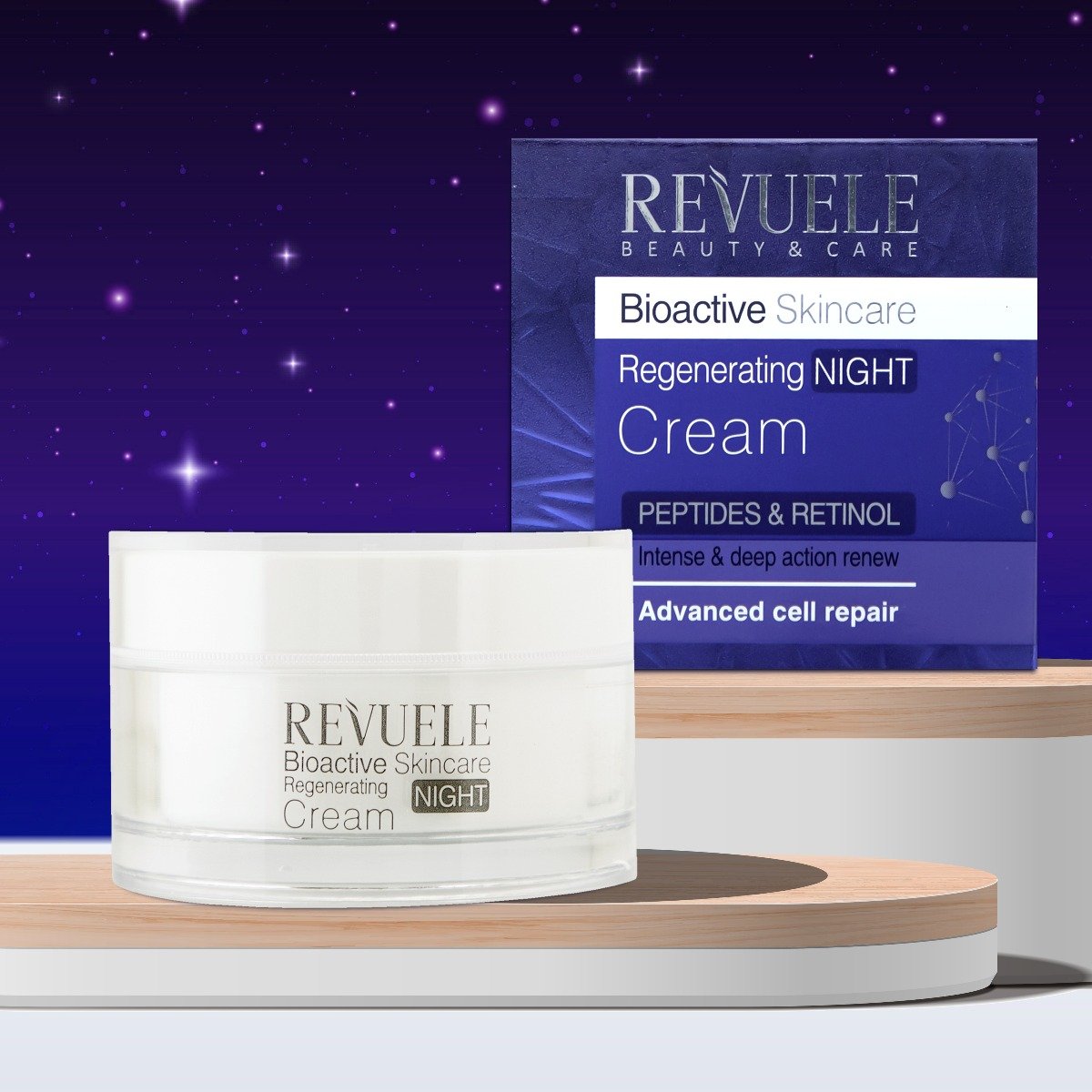 Revuele Bio Active Skin Care Peptides & Retinol Regenerating Night