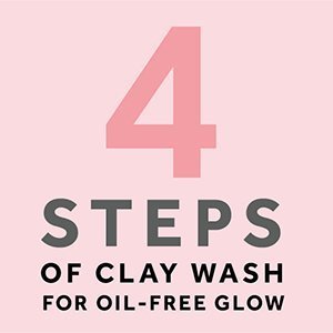 4 Steps of clay wash for oil-free glow