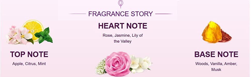 Fragrance Story, Heart note, Rose, Jasmine, lily of the valley